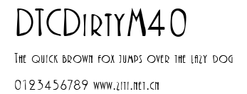 DTCDirtyM40.ttf字體轉換器圖片