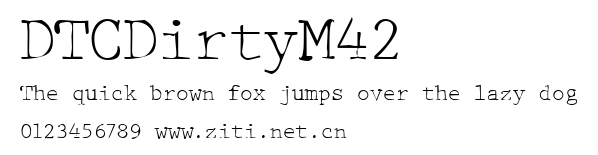 DTCDirtyM42.ttf字體轉換器圖片