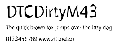 DTCDirtyM43.ttf字體轉換器圖片
