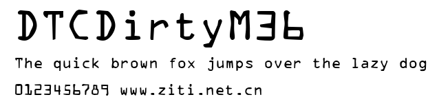 DTCDirtyM36.ttf字體轉換器圖片