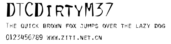 DTCDirtyM37.ttf字體轉換器圖片