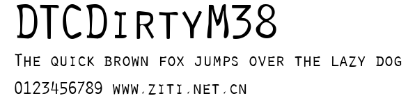 DTCDirtyM38.ttf字體轉換器圖片