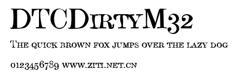 DTCDirtyM32.ttf字體轉換器圖片
