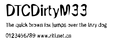 DTCDirtyM33.ttf字體轉換器圖片