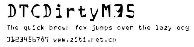 DTCDirtyM35.ttf字體轉換器圖片