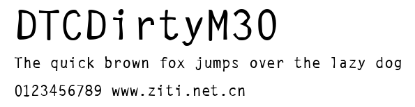 DTCDirtyM30.ttf字體轉換器圖片