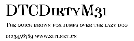 DTCDirtyM31.ttf字體轉換器圖片