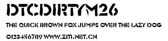 DTCDirtyM26.ttf字體轉換器圖片