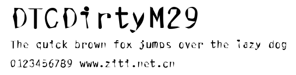 DTCDirtyM29.ttf字體轉換器圖片