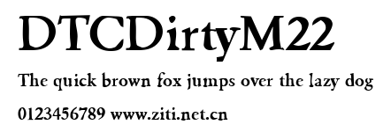 DTCDirtyM22.ttf字體轉換器圖片