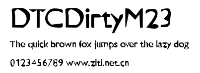 DTCDirtyM23.ttf字體轉換器圖片
