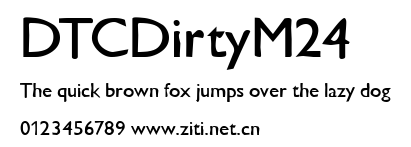 DTCDirtyM24.ttf字體轉換器圖片