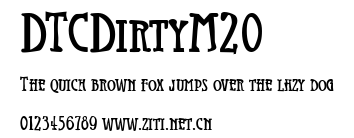 DTCDirtyM20.ttf字體轉換器圖片