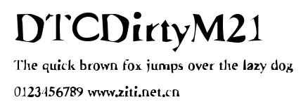 DTCDirtyM21.ttf字體轉換器圖片