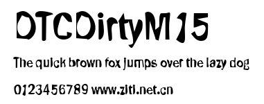 DTCDirtyM15.ttf字體轉換器圖片