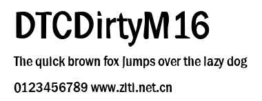 DTCDirtyM16.ttf字體轉換器圖片
