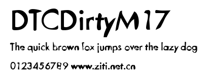 DTCDirtyM17.ttf字體轉換器圖片