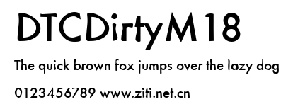 DTCDirtyM18.ttf字體轉換器圖片
