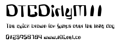 DTCDirtyM11.ttf字體轉換器圖片