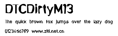 DTCDirtyM13.ttf字體轉換器圖片