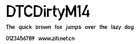 DTCDirtyM14.ttf字體轉換器圖片