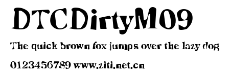 DTCDirtyM09.ttf字體轉換器圖片