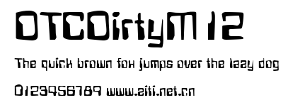DTCDirtyM12.ttf字體轉換器圖片