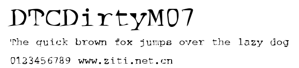 DTCDirtyM07.ttf字體轉換器圖片