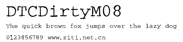 DTCDirtyM08.ttf字體轉換器圖片