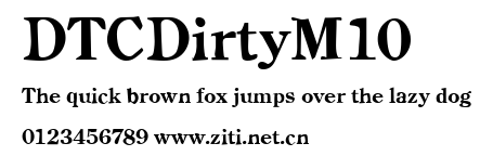 DTCDirtyM10.ttf字體轉換器圖片