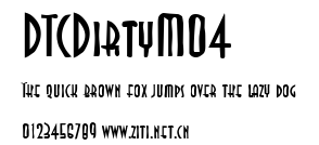 DTCDirtyM04.ttf字體轉換器圖片