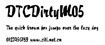 DTCDirtyM05.ttf字體轉換器圖片