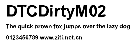 DTCDirtyM02.ttf字體轉換器圖片