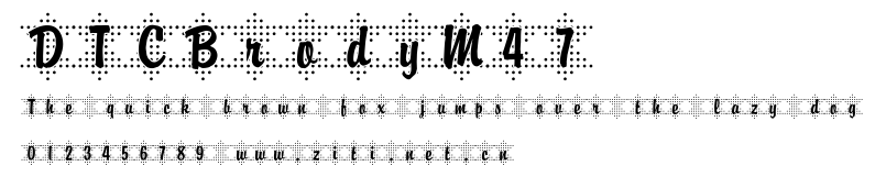 DTCBrodyM47.ttf字體轉換器圖片