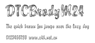 DTCBrodyM24.ttf字體轉換器圖片
