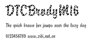 DTCBrodyM16.ttf字體轉換器圖片