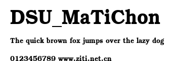DSU_MaTiChon.ttf字體轉換器圖片