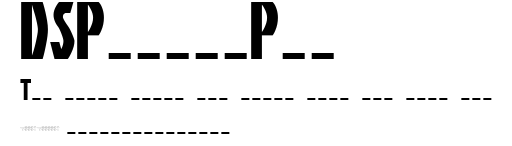 DSPosterPen.ttf字體轉換器圖片