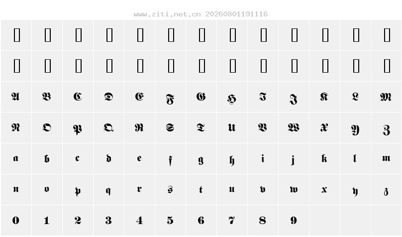 字符映射圖