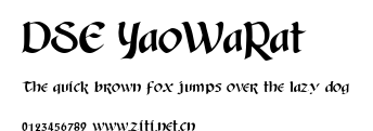 DSE YaoWaRat.ttf字體轉換器圖片