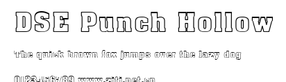DSE Punch Hollow.ttf字體轉換器圖片