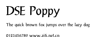 DSE Poppy.ttf字體轉換器圖片