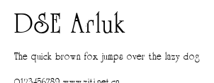 DSE Arluk.ttf字體轉換器圖片