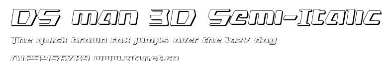 DS man 3D Semi-Italic.ttf字體轉換器圖片