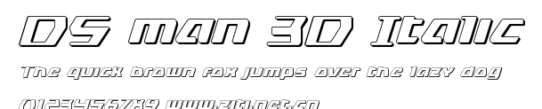 DS man 3D Italic.ttf字體轉換器圖片
