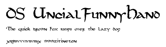 DS UncialFunnyHand.ttf字體轉換器圖片