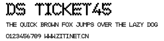 DS Ticket45.ttf字體轉換器圖片