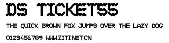 DS Ticket55.ttf字體轉換器圖片