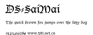 DS-SaiMai.ttf字體轉換器圖片