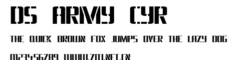 DS Army Cyr.ttf字體轉換器圖片